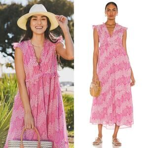 Banjanan Constance Dress Maiden Grass Raspberry Rose